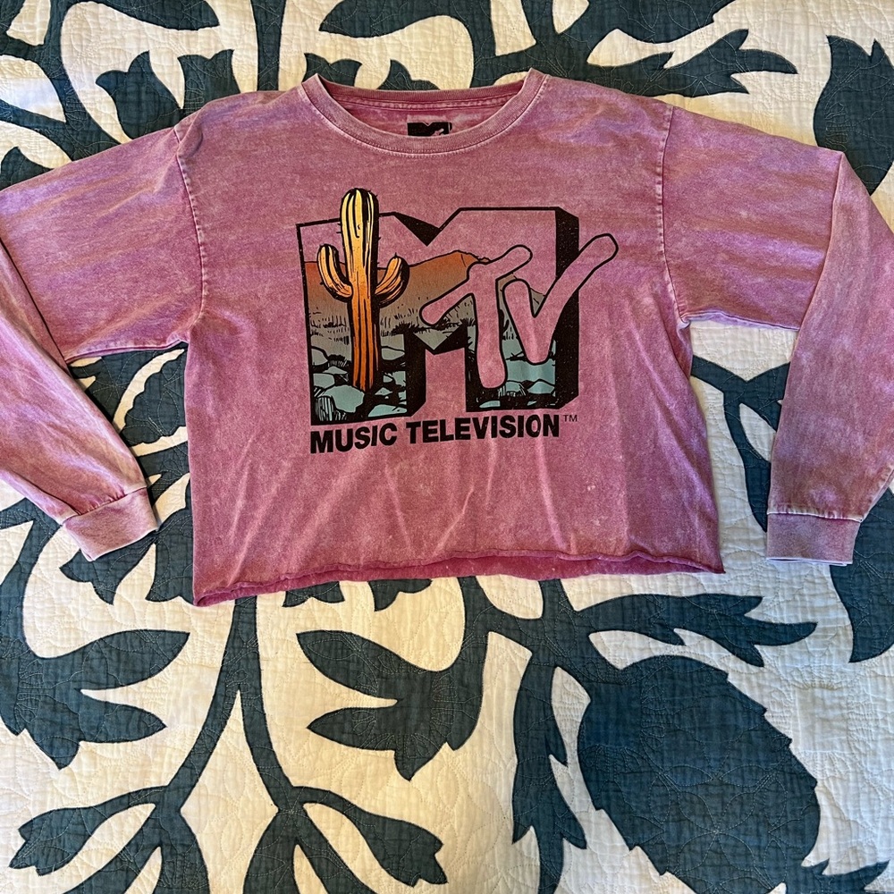 MTV Logo Pink Cotton Shirt